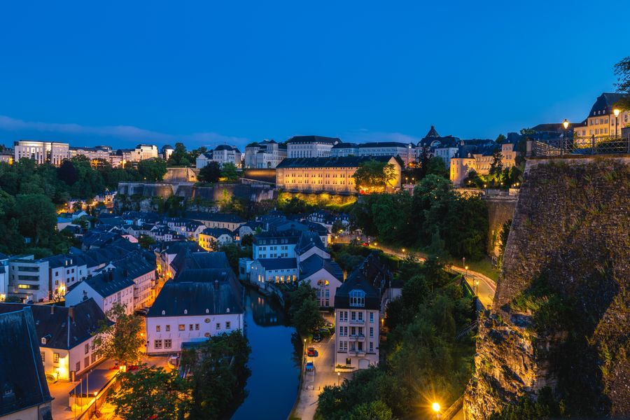Luxembourg old city, Ville Haute district, is the UNESCO World Heritage site in Luxembourg